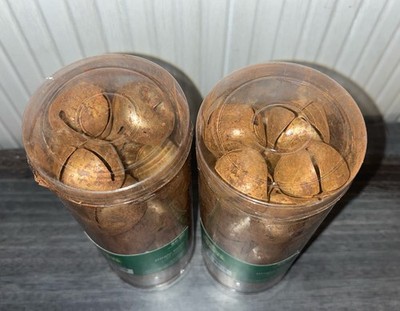 56 Primitive Rusty Tin Jingle Bells 32 mm 1.26” Christmas Crafts