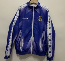 Chaqueta cortavientos vintage de fútbol Kelme Real Madrid 1996 1997 doble cara
