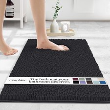 Large Plush Shaggy Chenille Bath Mat 39"x24" Extra Soft, Super Absorbent,