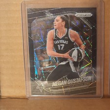 Megan Gustafson 2025 WNBA Prizm Black Velocity Prizm Card #37/39 Las Vegas Aces
