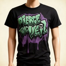 Vintage Pierce The Veil band Skull Black Cotton S-5XL Men T-shirt