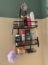 Hanging Shower Caddy Rustproof Stainless Steel No Drill Bathroom Rack, New, USA