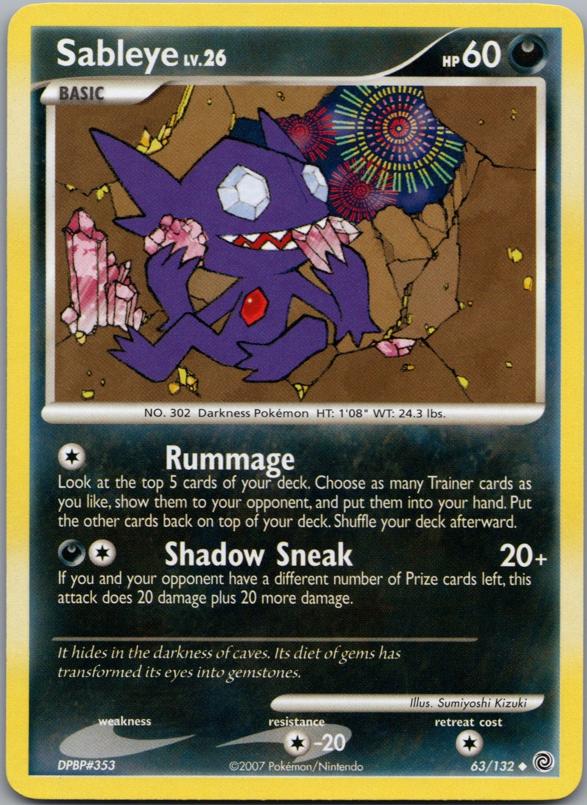 Sableye 63/132 Secret Wonders NM