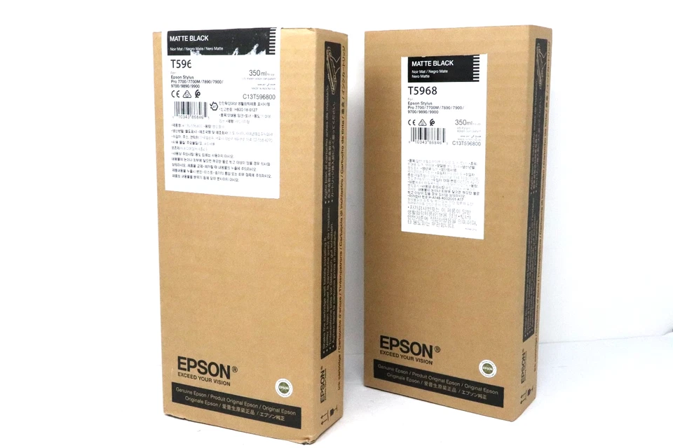 Genuine EPSON T5968 Matte Black Ink 350ml Stylus PRO 7890/7900/9890/9900 (2023) - Image 2 of 4