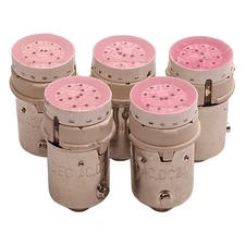 Lot of 5 Idec LSPD-2R Push Button LED Bulb, Red, 24VAC/VDC, 22mm Mount