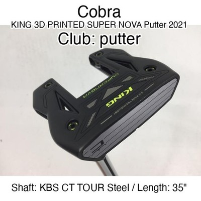 Cobra KING 3D PRINTED SUPER NOVA Putter 2021 putter Putter 35'' KBS CT TOUR Steel