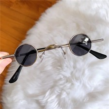 Round Small Frame Sunglasses UV400 Lens Unisex Party Retro Style Glasses
