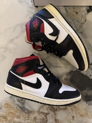 Air Jordan 1 Mid Black/Gym Red-Sail Gr. 40.5