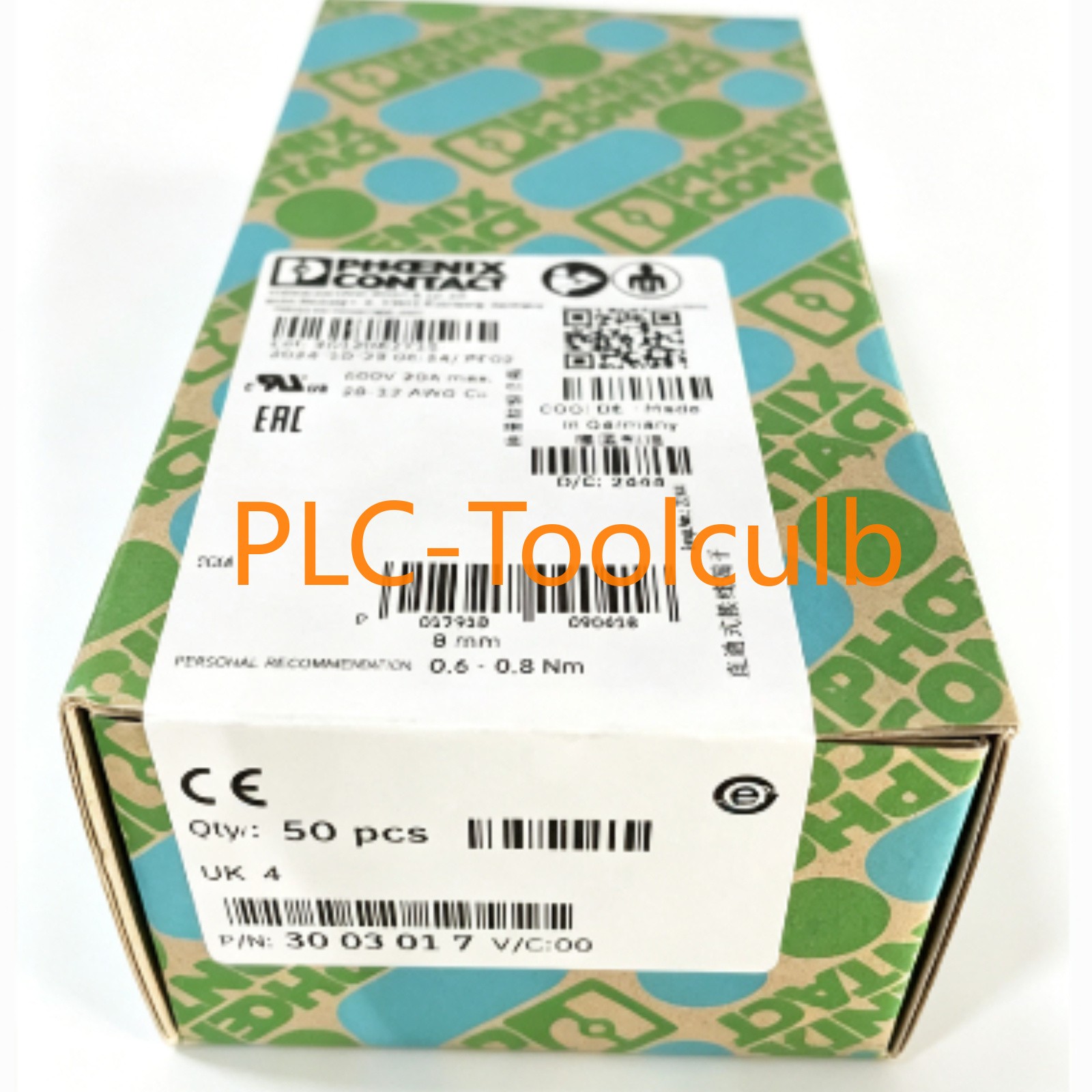 50PCS/box NEW Phoenix 3003017 Contact straight through terminal block UK 4