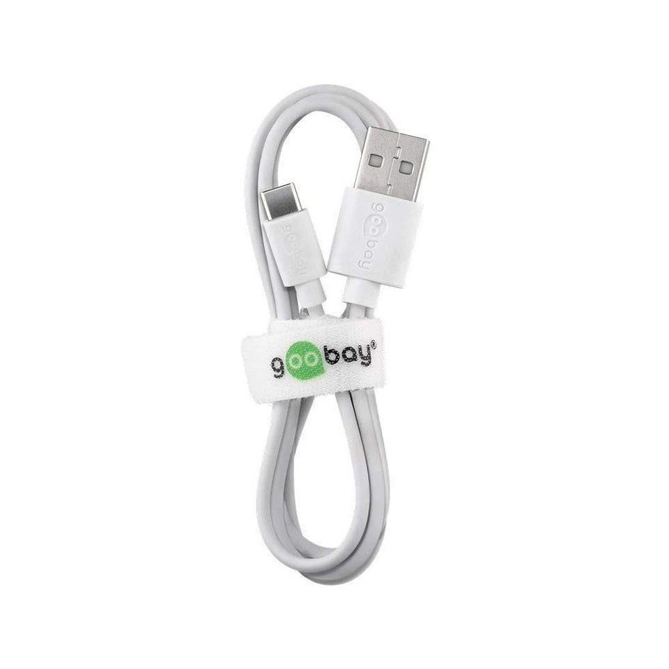 Goobay 59132 Cavo USB C di Ricarica E Sincronizzazione USB A > USB C Bianco 3m - Immagine 3 di 4