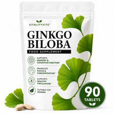 Ginkgo Biloba Ginko Biloba 6000mg Tablets - Focus Memory +