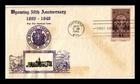 DR JIM STAMPS US COVER WYOMING 50TH ANNIVERSARY FDC SCOTT 897 CROSBY PHOTO