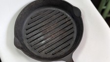 Vintage Wagner 1891 Gusseisen Bohnen Grillpfanne gew&uuml;rzt Made in USA sehr guter Zustand