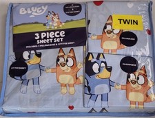 NEW KIDS. BLUEY 3 PIECE TWIN SHEET SET