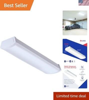 Durable 2-Foot LED Light Fixture - Bright Illumination for Kitchen & Garage