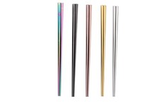 5 Pairs Metal Chopsticks Reusable Dishwasher Safe 304 Stainless Steel Chopsti...