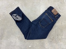 Nudie Jeans Grim Tim Jeans Mens 29x28 Dry Selvage Italy Button Fly Organic Denim