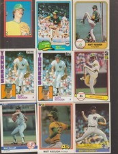 MATT KEOUGH LOT OF 55 BASEBALL CARDS 13 DIFFERENT YANKEES ATHLETICS POMONA