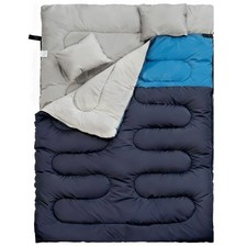 Elevon Double Sleeping Bag with 2 Pillows for Adults   Queen Size XL Sleeping...