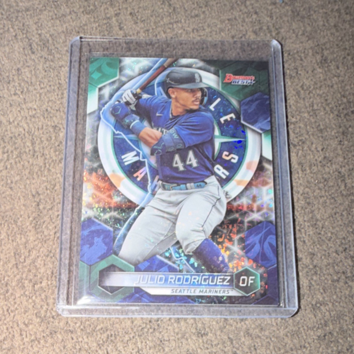 Topps 2023 Bowman's Best Julio Rodriguez Mariners #9 Mini-Diamond Refractor /299