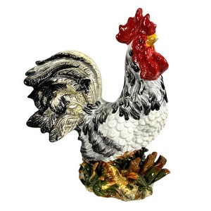 Noble Excellence Colorful and Stately Vintage 15" Ceramic Rooster-Excellent!