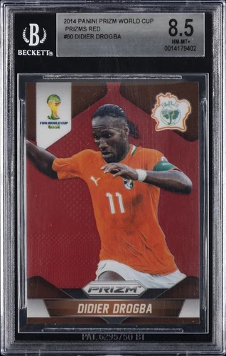 2014 PANINI PRIZM WORLD CUP RED PRIZM #60 DIDIER DROGBA #/149 BGS 8.5