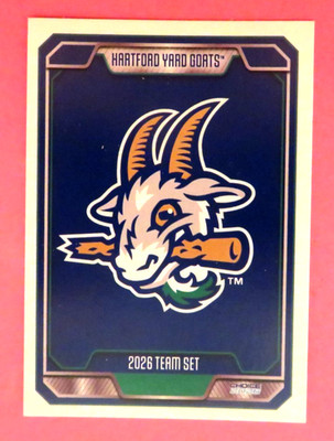 2026 Choice, Hartford Yard Goats - TEAM HEADER CARD & CHECKLIST
