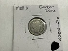 1908 O Barber 90% Silver Dime from New Orleans Mint 071926 21u