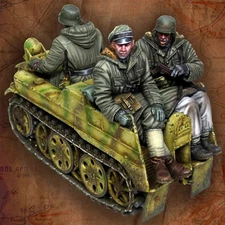 1/35 WWII Tank Crew Soldiers RESIN FIGURE MODEL KIT Unassembled Unpainted NEW