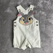 Rare Disney Store Exclusive Thumper Dungarees 9-12 Months 100% Organic Cotton