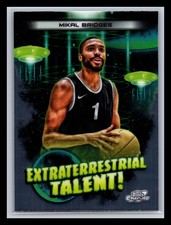 Mikal Bridges ]Nets 2023-24 Topps Chrome Cosmic #ET-3 Extraterrestrial Talent