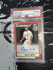 2025 Topps Series 1 Ozzie Smith Auto-Black #90AU-OS 08/10