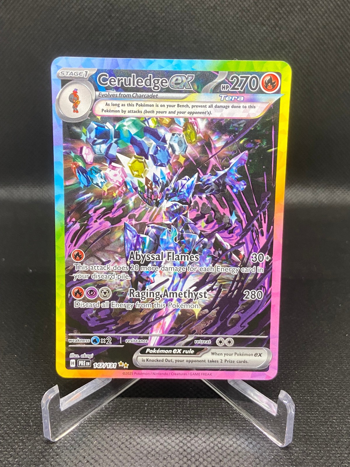 Ceruledge ex 147/131 Sv: Prismatic Evolutions Holo SIR Near Mint NM FAST SHIP!