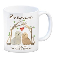Biber Kaffeebecher Mit Spruch Zuhause Ist Da Wo Die Liebe Wohnt