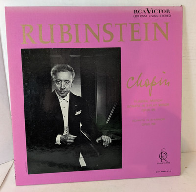 LP Class RUBINSTEIN Chopin Piano Concertos, Funeral March, RCA Victr LDS 2554 NM