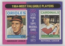 1975 Topps Most Valuable Players Brooks Robinson Ken Boyer #202 HOF 0q4x