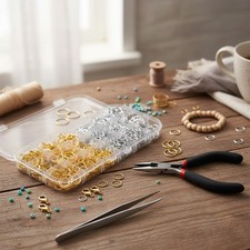 Effortless Jewelry Repair Creation Kit: 1200 Jump Rings with Tools Included