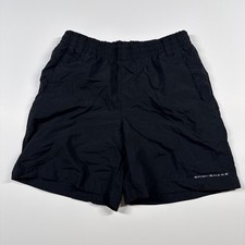 Columbia PFG Omni-Shade Black Swim Trunks Shorts Kids Boys Size Small 8