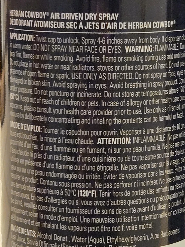 Herban Cowboy Dusk• Spray desodorante spray corporal• 2,8 oz cada uno (paquete de 2) Foto 4 de 4
