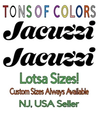 TWO Jacuzzi Hot Tubs Die Cut Vinyl Decals Spa Outdoor Luxury Living