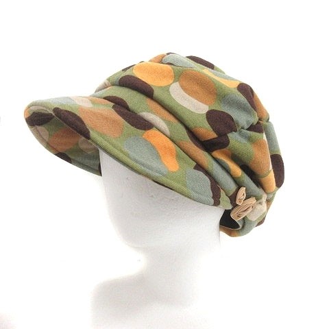 No Brand Dot Pattern Cap Multicolor Polyester 57.… - image 1