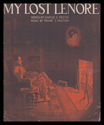#ad MY LOST LENORE Foster Huston 1914 Indianapolis IN Vintage Sheet Music $3.49