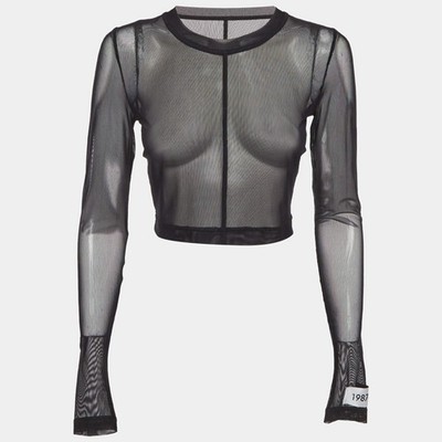 Dolce Gabbana x Kim Black Mesh Sheer Top S
