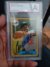 Topps 1987 Bill Madlock #734 Dodgers Autographed Collect Direct