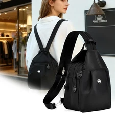 Waterproof Mini Backpack Women Purse Nylon Shoulder Rucksack Small Bag Travel US