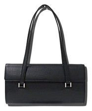 Burberry Leather Shoulder Bag Black 2284 Authentic Women