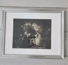 Ludwig von Hagn Munich Italy Garden Park . Mandolin Antique Engraving 