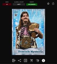 VIDEOGAME Topps WWE Slam 25 - MAIN EVENT ARCTIC ALL-STARS Base DOMINIK MYSTERIO