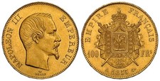 FRANCE Napoleon III 1855-A AV 100 Francs. NGC MS63 Fr.-569; F.-550