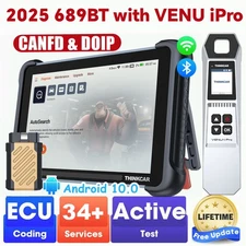 2025 ThinkScan 689BT Bidirectional Full System Diagnostic TPMS Tool K.EY Coding 